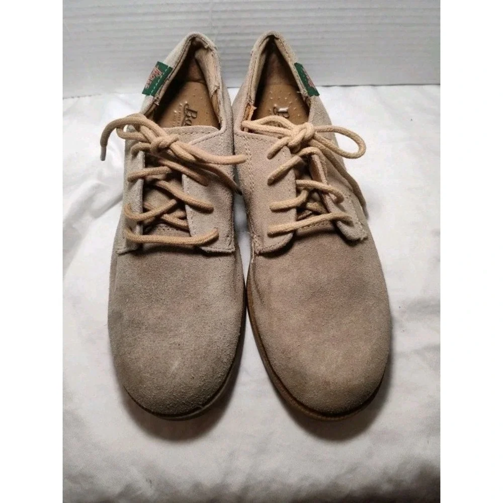 Youth BASS Shoes Tie Shoe Size: 3M Boy Suede Tan Oxford‎ Elliott